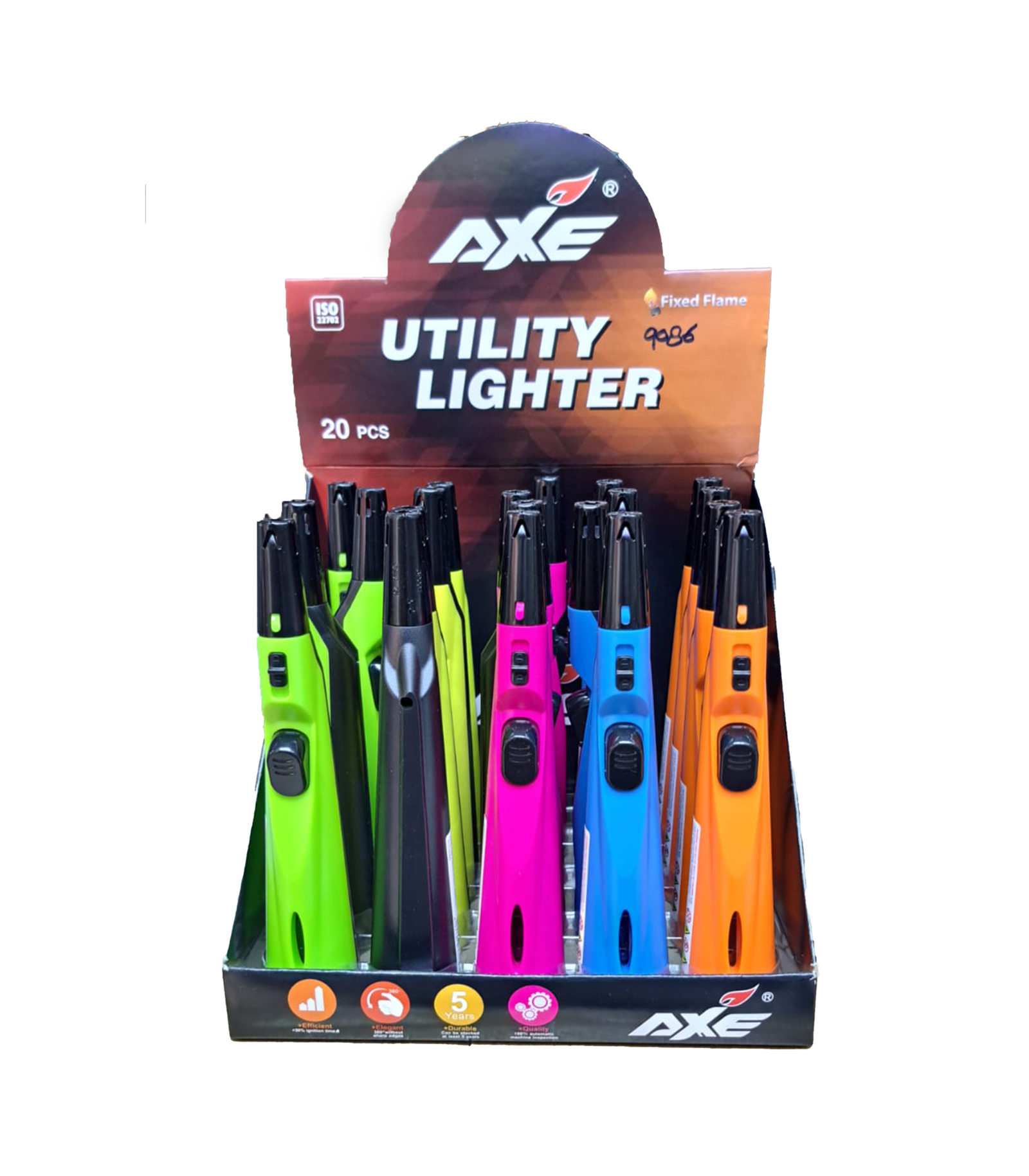 ولاعات بالكويت كات زوو (10) عبوة ولاعات شعلة، ولاعات لهب AXE - الصورة 1