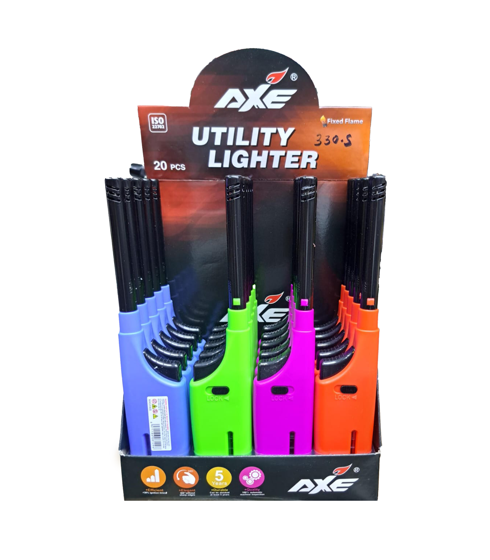 ولاعات بالكويت كات زوو (12) عبوة ولاعات شعلة، ولاعات لهب AXE مسدس - الصورة 1